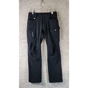 Truewerk T3 Work Pants Mens 28 (29x30) Short Black Fleece Lined Utility Werkwear